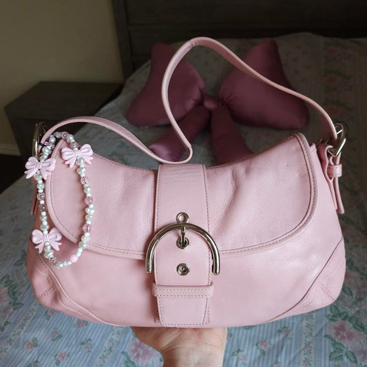 🩷 Y2K Coach Baby Pink Soho Shoulder Bag Purse 🩷