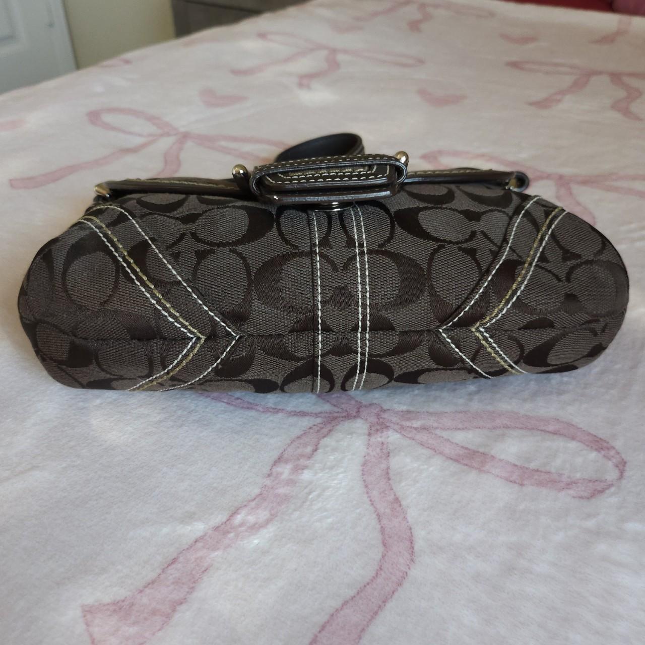 Y2K Vintage Coach Brown Mini Soho Signature C's Shoulder Purse