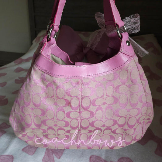 Vintage Barbie Pink Lynn Soho Buckle Signature C's Rare Shoulder Purse