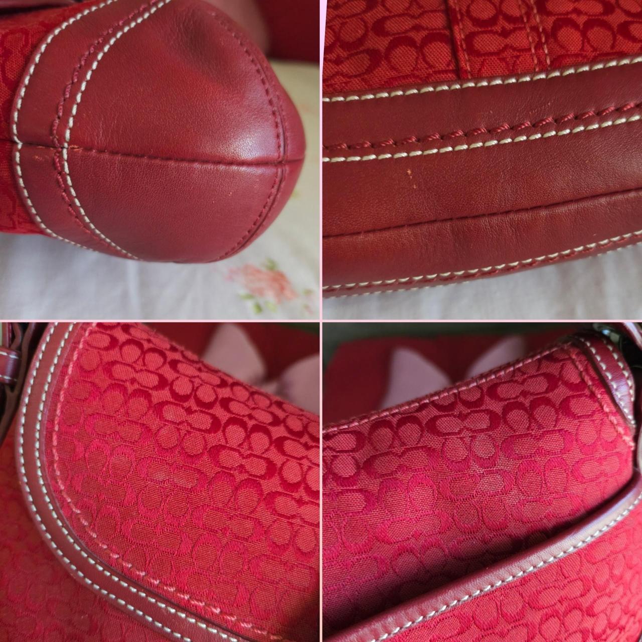 Y2K Vintage Coach Red Soho Flap Buckle Shoulder Bag Purse