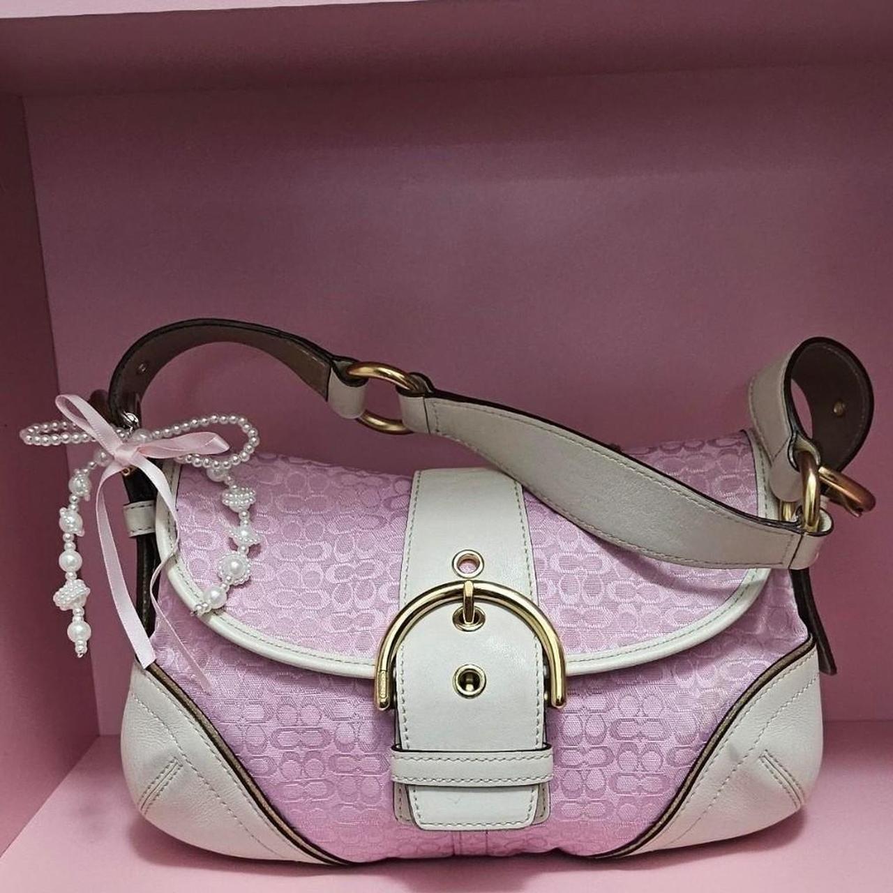 Y2K Vintage Coach Mini Soho Pink Gold Coquette Shoulder Bag