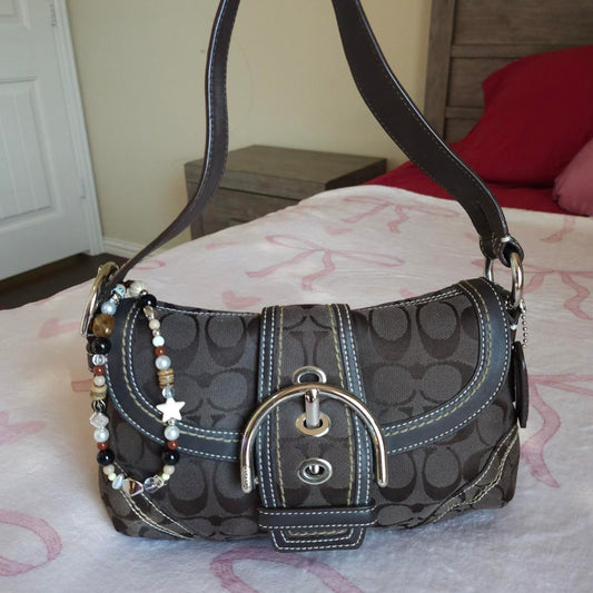 Y2K Vintage Coach Brown Mini Soho Signature C's Shoulder Purse