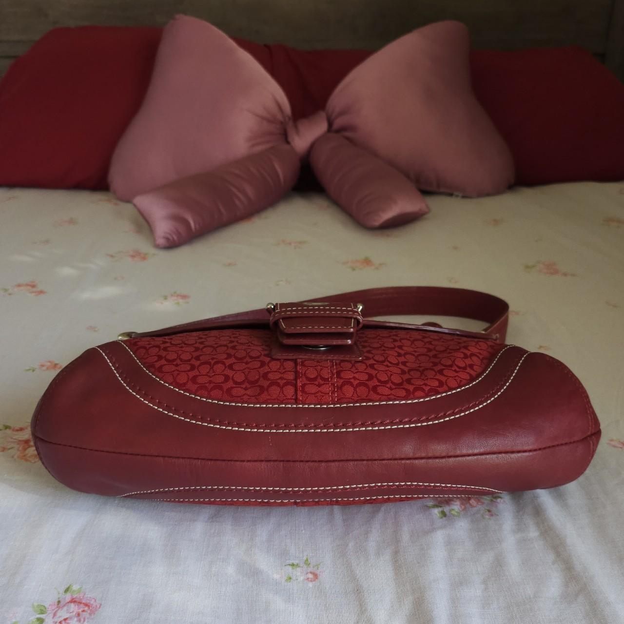 Y2K Vintage Coach Red Soho Flap Buckle Shoulder Bag Purse