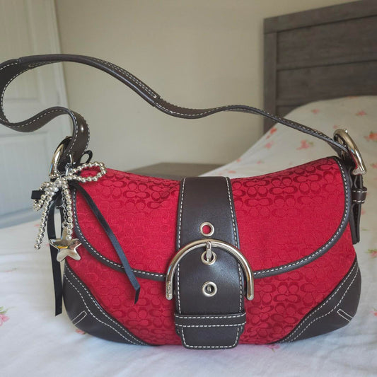 Vintage Coach Mini Soho Flap Buckle Shoulder Purse