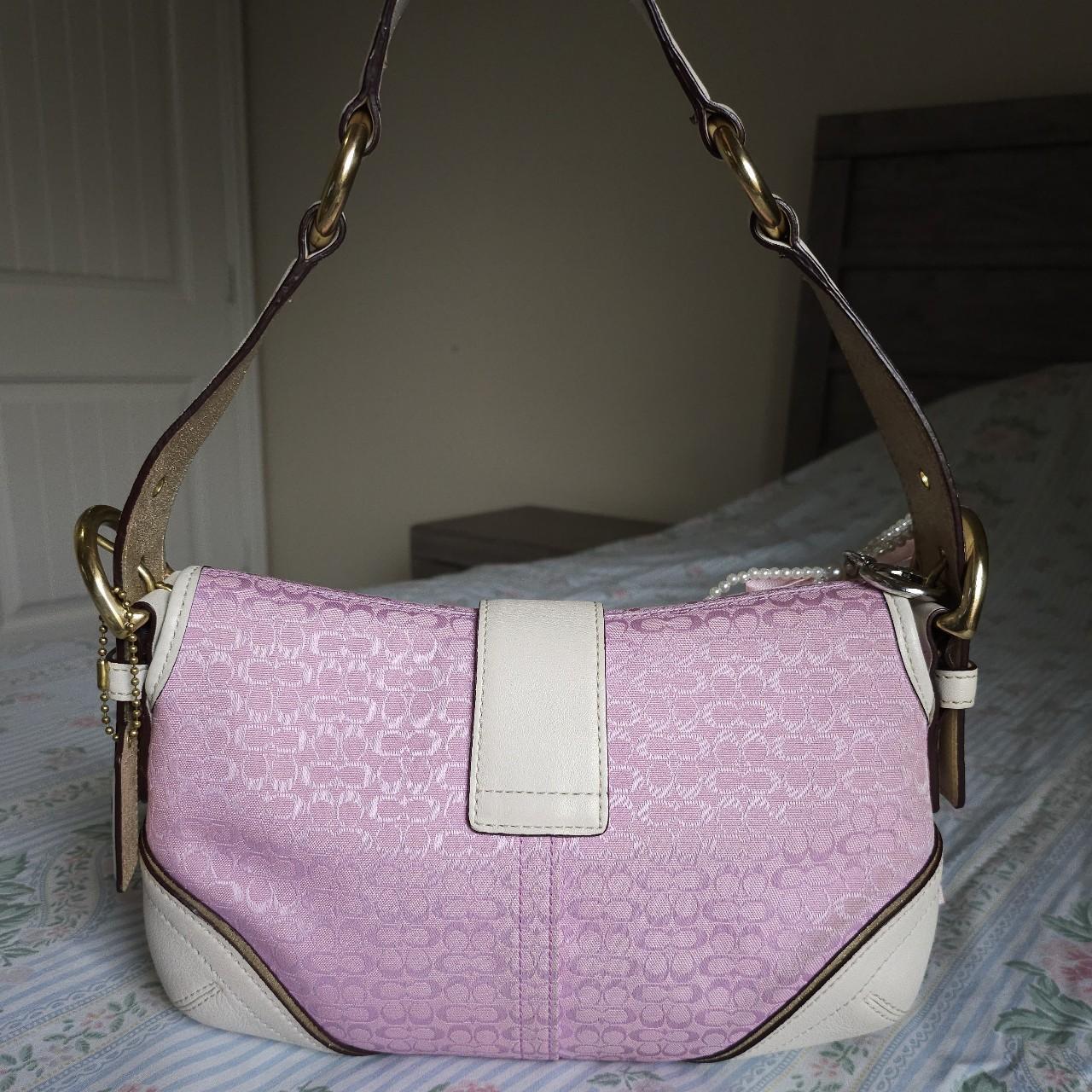 Y2K Vintage Coach Mini Soho Pink Gold Coquette Shoulder Bag