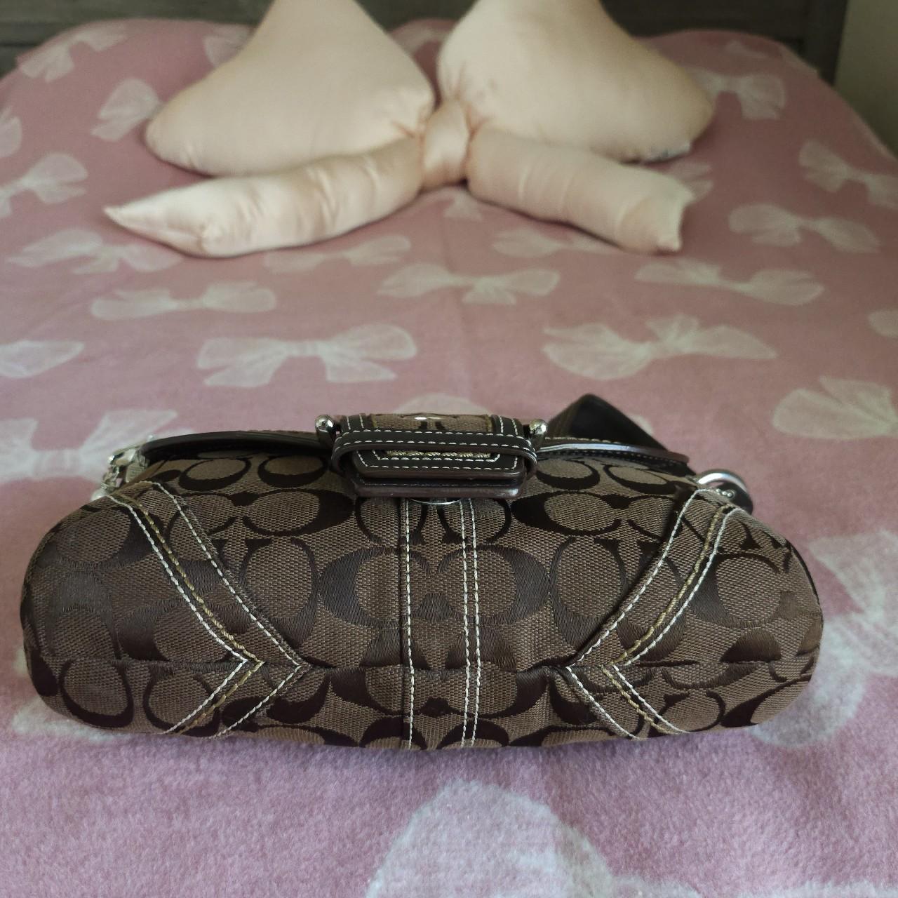 Y2K Vintage Coach Brown Mini Soho Signature C's Shoulder Purse