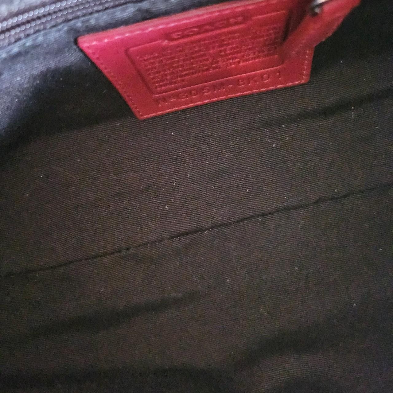 Y2K Vintage Rare Coach Red East West Baguette Shoulder Bag with coin purse