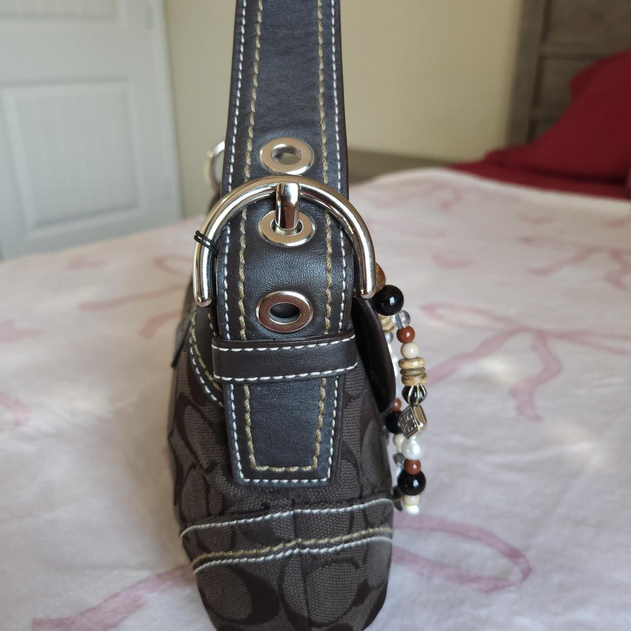 Y2K Vintage Coach Brown Mini Soho Signature C's Shoulder Purse