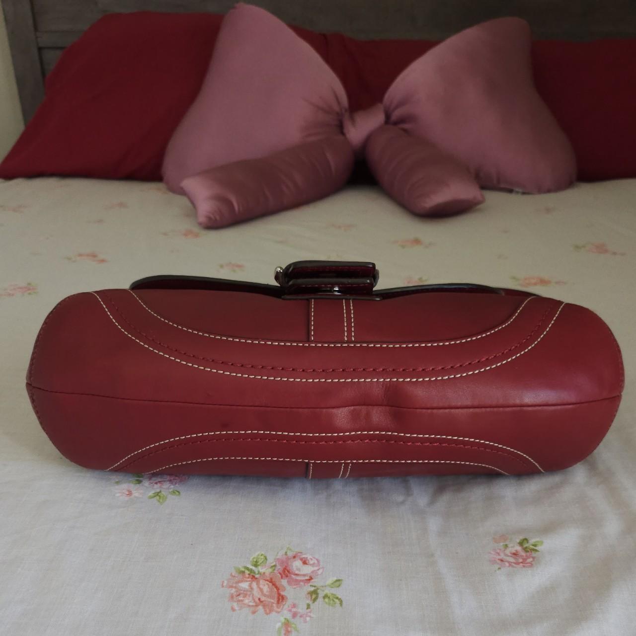 Vintage Y2K Coach Dark Red Soho Buckle Shoulder Purse