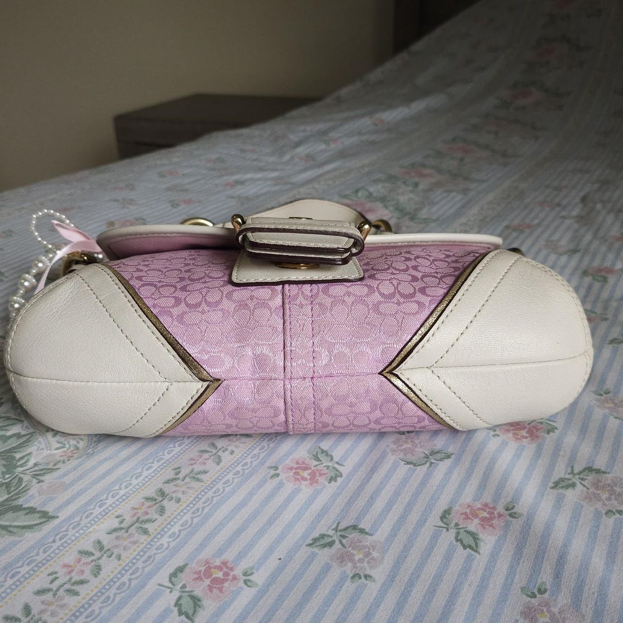 Y2K Vintage Coach Mini Soho Pink Gold Coquette Shoulder Bag