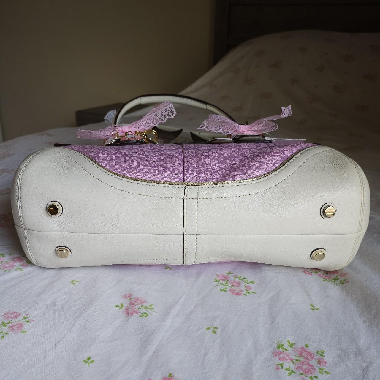 Y2K Vintage Coach Pink Handbag Shoulder Purse NWT. charm included.