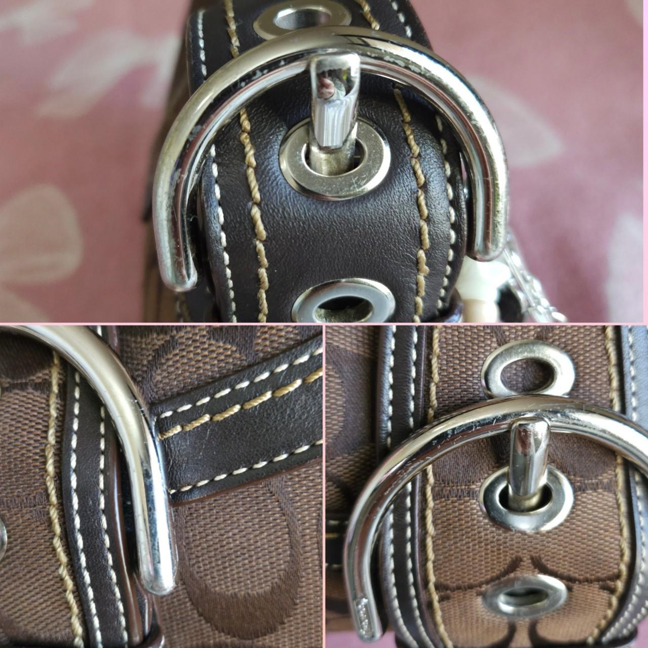 Y2K Vintage Coach Brown Mini Soho Signature C's Shoulder Purse