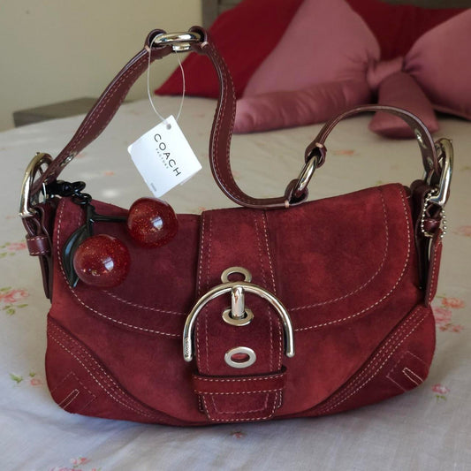 Y2K Vintage Coach Suede Mini Soho Shoulder Bag 🖤 Firm Price 🖤NWT