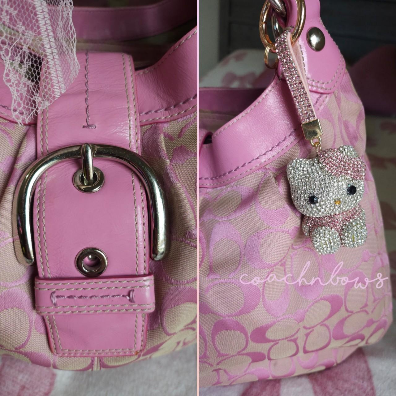 Vintage Barbie Pink Lynn Soho Buckle Signature C's Rare Shoulder Purse