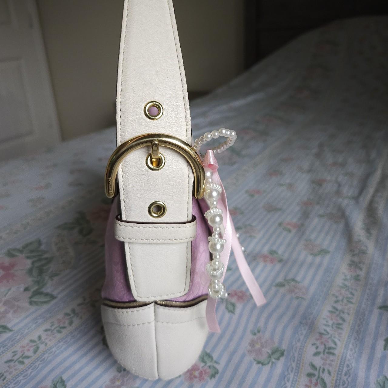 Y2K Vintage Coach Mini Soho Pink Gold Coquette Shoulder Bag