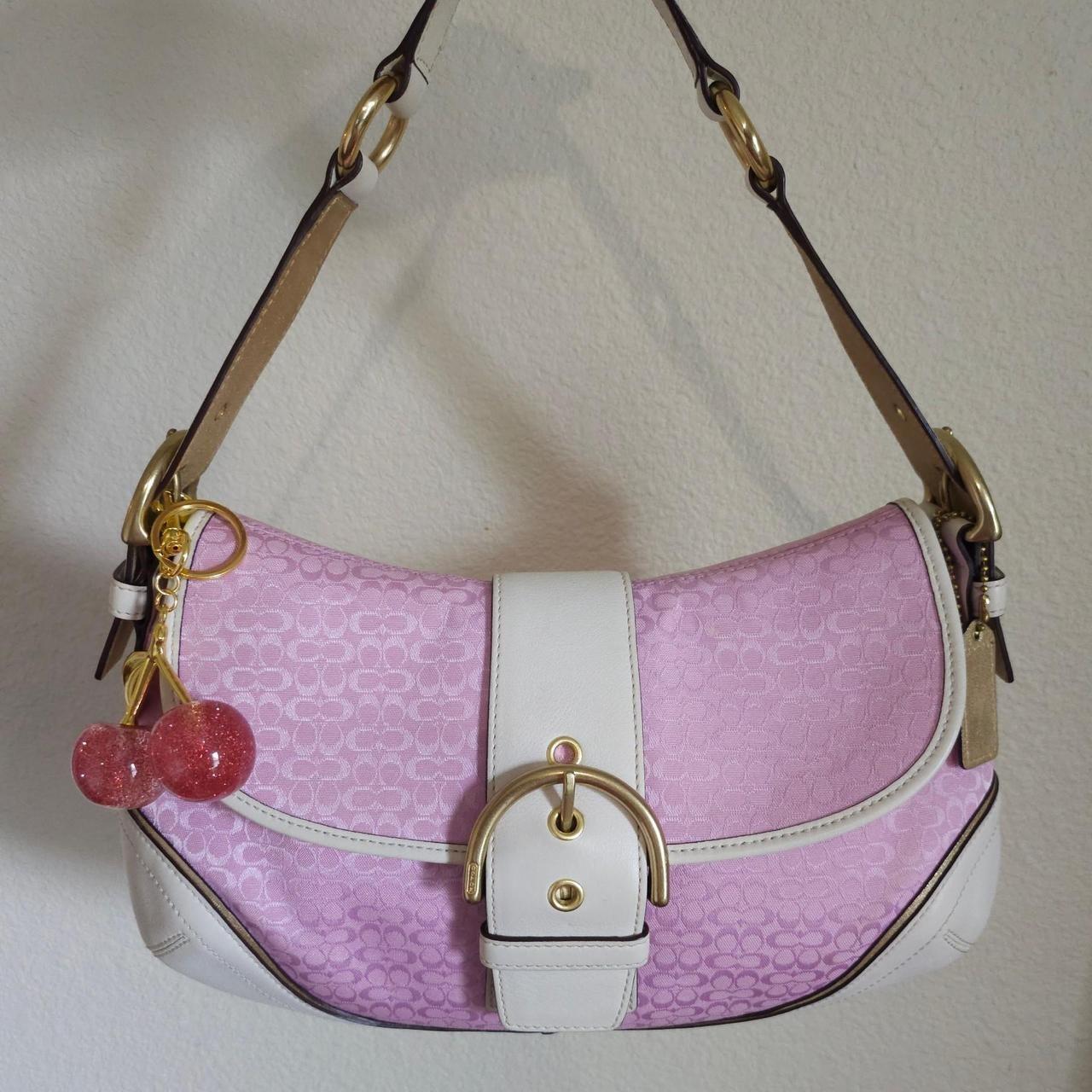 Y2K Vintage Coach Soho Pink Gold Coquette Shoulder Bag