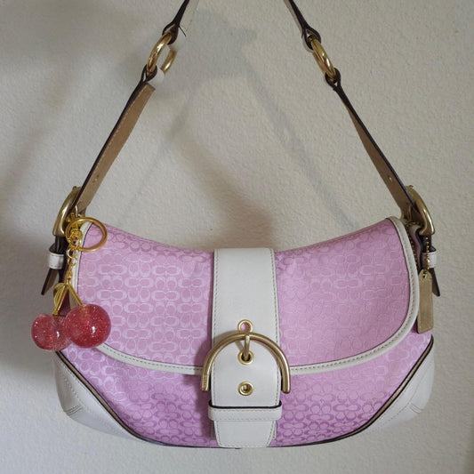 Y2K Vintage Coach Soho Pink Gold Coquette Shoulder Bag