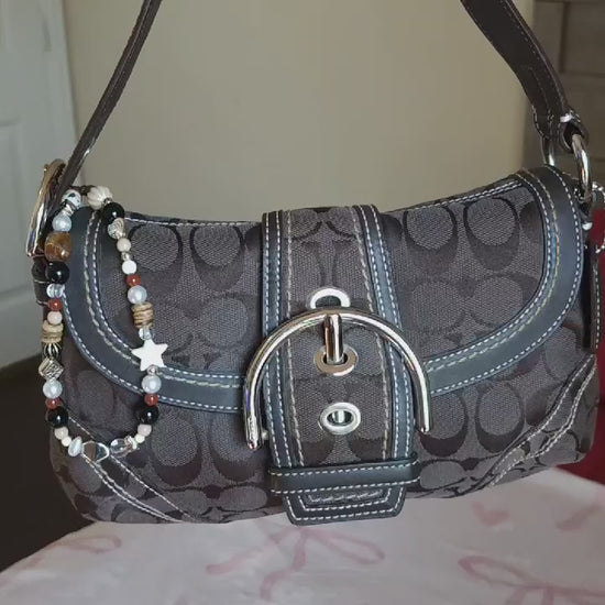 Y2K Vintage Coach Brown Mini Soho Signature C's Shoulder Purse